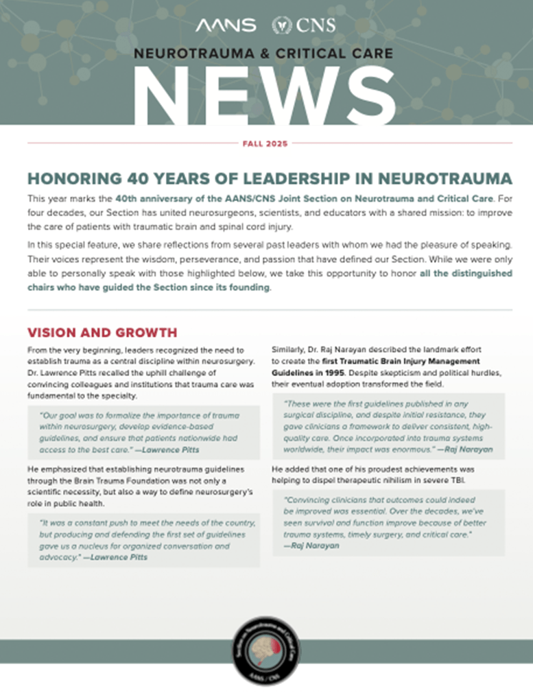Trauma Fall 2025 Newsletter Cover